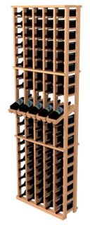 Premium Redwood 5 Column 100 Bottle Wine Rack w Display