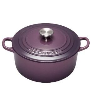 Le Creuset Enameled Cast Iron 7 1/4 Quart Round French Oven, Cassis 