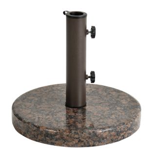 Astonica Coffee Round Granite Patio Umbrella Stand Base