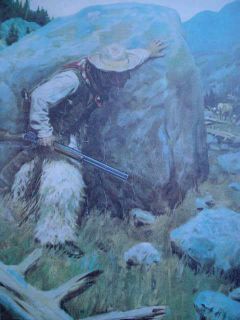 Early Goodwin Marlin Firearms Cowboy Goat Hunter Poster