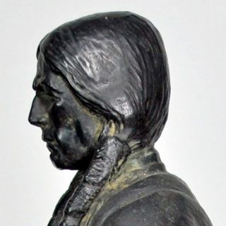 Native American Indian Sculpture Statue Signed Boulton