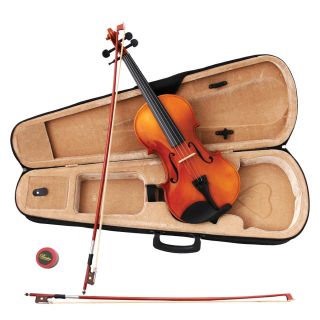 New Crescent 4 4 Maple Acoustic Violin Case Rosin 2 Bows