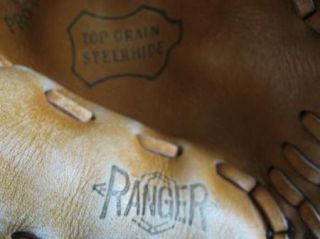Vintage Ranger S376 100% Genuine Leather 11.5 Softball Model Glove 