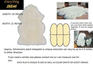 IKEA 100 REAL SHEEPSKIN RUG SUPER DEAL THE REAL THING LOWEST PRICE ON 