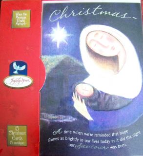 Inspirational Christian Christmas Greeting Cards Boxed Set 15 Cards 