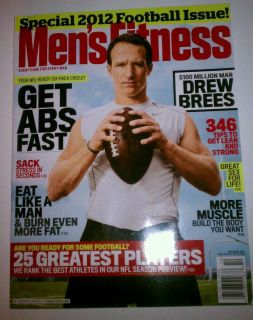 Drew Brees   Mens Fitness magazine October 2012  new issue  Football 