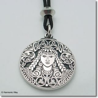   size beautiful celtic goddess bridgid necklace great triple goddess
