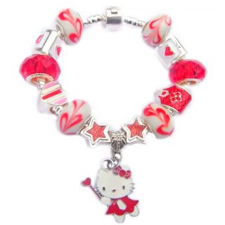 Childrens Kids Charm Bracelets Complete 13 Charms Hello Kitty Minnie 