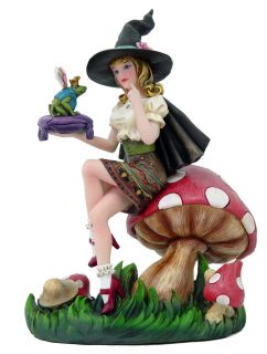 BRIGID ASHWOOD FROG PRINCE STATUE MAGICIAN WITCH TALL HAT MAIDEN 