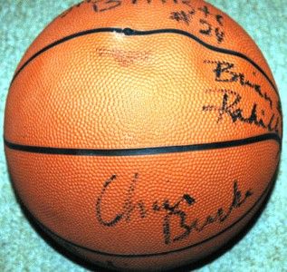 1988 Autographed basketball by Topeka Sizzlers (Cedric Hunter   Kansas 