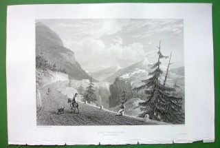 Alps France Fort Lesseillon Near Bramante Scarce 1836 Antique Print 