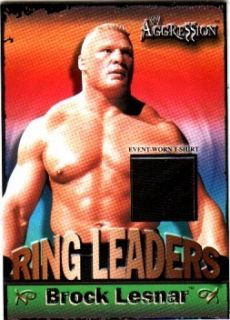 WWE Brock Lesnar 2003 Fleer Aggression Ring Leaders Event Worn 