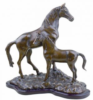 Brass Horse Colt Sculpture Bronzed Western Horses Stallion Statue New 