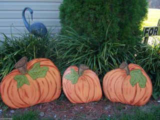 3PIECE SET pumpkins Thanksgiving Fall yard art lawn decoration hand 