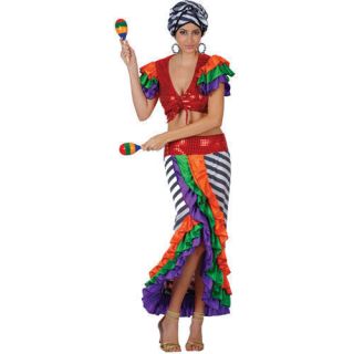 Ruffle Dress on Girls Brazil Carnival Ruffled Dress Womens Costumes Handmade Cumbia