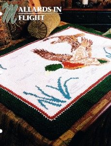 Mallards in Flight Annies Attic Crochet Afghan Pattern Instructions 