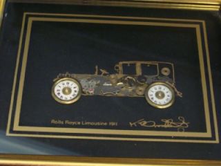 1911 Rolls Royce Limousine Ken Broadbent Wood Framed Quality Collage 