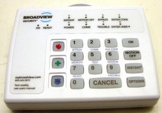 New 11x Broadview Security Keypad BHS 3111 3 Emergency Buttons White 