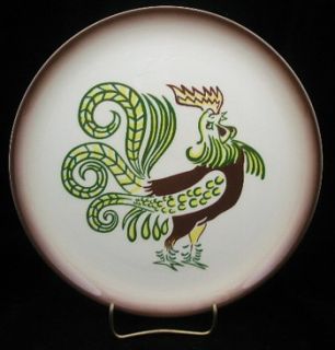 Chanticleer Rooster Chicken Dinner Plate by Brock of California