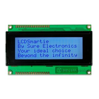 2004 LCD Module Blue Characters White Backlight HD44780