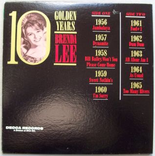 Brenda Lee 10 Golden Yers de Luxe Edition DL 4757 LP
