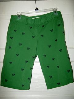 Crew Broken in green chino embroidered tennis cotton Shorts 4 MINT 