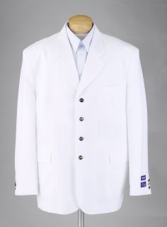 Mens SB White Dinner Blazer Suit Jacket Size 46 46R New
