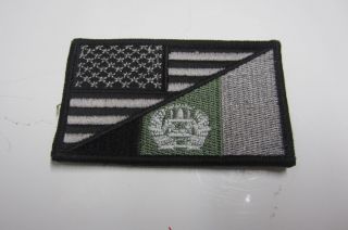 United States and Afghanistan Joint Forces Patch Green