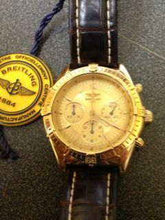 Breitling Chrono Cockpit Automatic Gold Mens Watch