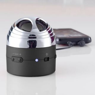 brookstone pop up mini speaker with fm tuner use our rechargeable mini 