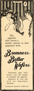 1902 Ad Bremners Butter Wafers National Biscuit Company   ORIGINAL 