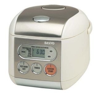 Sanyo ECJ F50S Micro Computerized 5 Cup Rice Cooker and Steamer