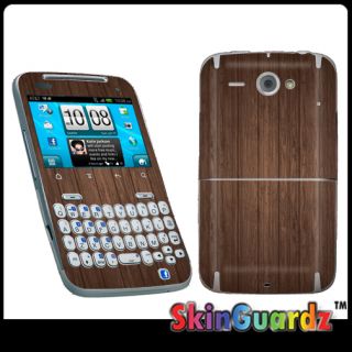 Brown Wood Vinyl Case Decal Skin to Cover HTC Status ChaCha
