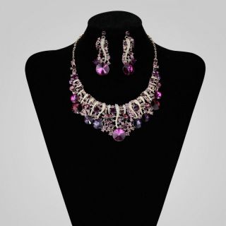   wedding jewellery set purple sku okane0077 1 this bridal necklace set