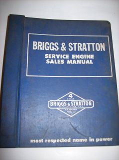 Briggs and Stratton Service Maps Parts List Manual Book