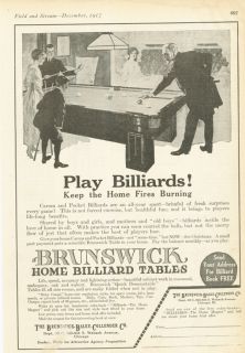 1917 Brunswick Balke Billiard Pool Baby Grand Table Stick Cue Sport 