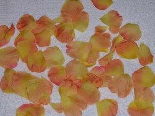 Petals Yellow Pink Peach Wedding Flowers Decorations Bridal Party 