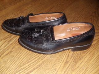 Allen Edmonds Bridgeton Mens Black Leather Tassel Loafers Sz 9 D 