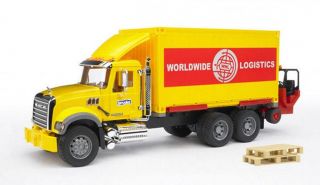 Bruder Toys Mack Granite Cargo Toy Truck w Forklift 02819 NEW SAME DAY 