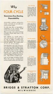 C1925 Pamphlet, Briggs & Stratton Gasoline Motor for Washing Machines 