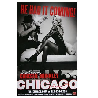 Broadway Chicago Christie Brinkley Autographed Poster