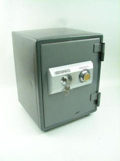 Brinks Safe with Key and Combination Grey Lock Up Metal Firesafe Fire 