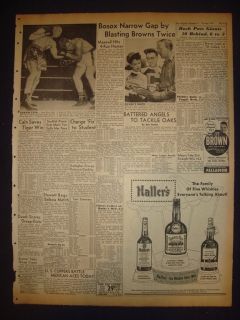   Louis Victory Fight Cesar Brion August 3 1951 Newspaper 8 1951