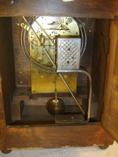 Oak Art Deco Junghans Westminster Chime Bracket / Mantel Clock