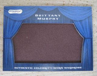 Brittany Murphy Celebrity Worn Wardrobe Card 2010 Razor