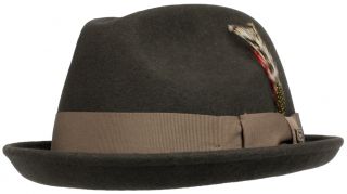 Brixton Clothing Gain Felt Fedora Bucket Hat Charcoal  