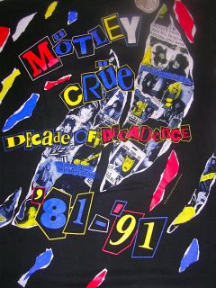 Vintage 1991 Motley Crue Rock Band Shirt Brockum Tag A