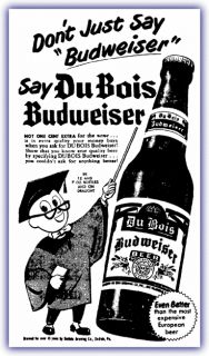 Vintage Dubois Budweiser Full Case of Empties