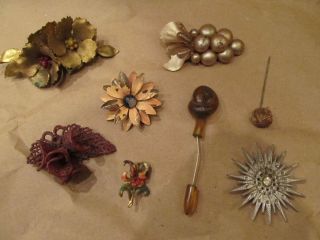 ANTIQUE VINTAGE PINS BROOCHES RARE VERY NEAT LOT