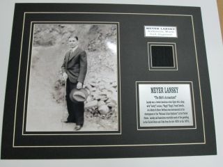 MEYER LANSKY worn Bugsy Siegel Lucky Lucanio al capone SIGNED Family 